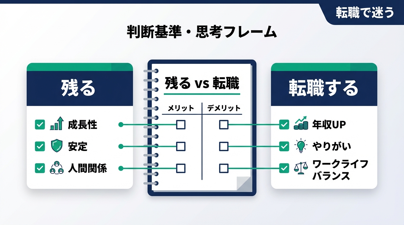 転職すべきか残るべきか迷ったときの思考フレーム